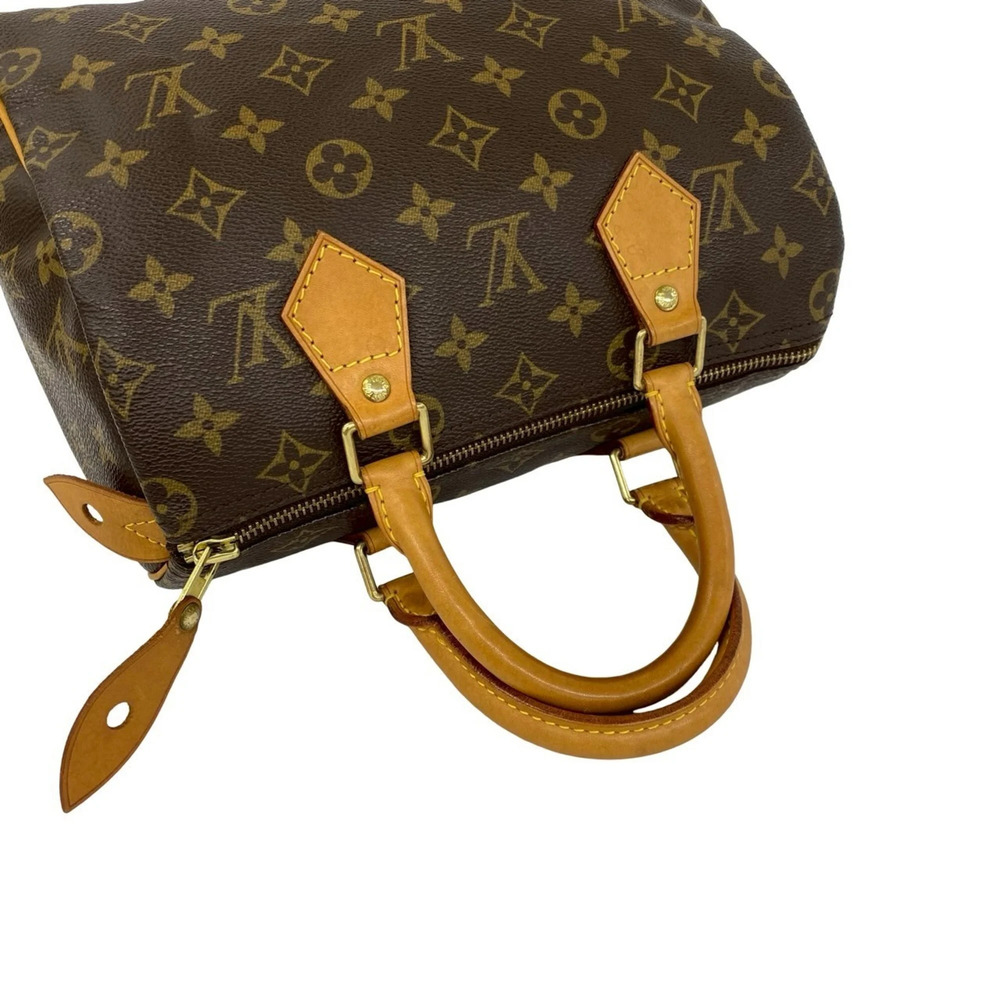 LOUIS VUITTON Brown Monogram Leather Speedy 25 Boston Bag - Picture 4 of 9
